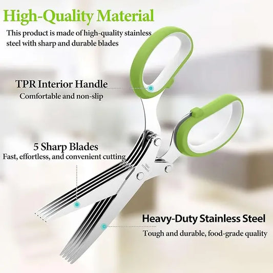 5 Layer Stainless Steel Vegetable Scissor | Buy 1 Get 1 Free