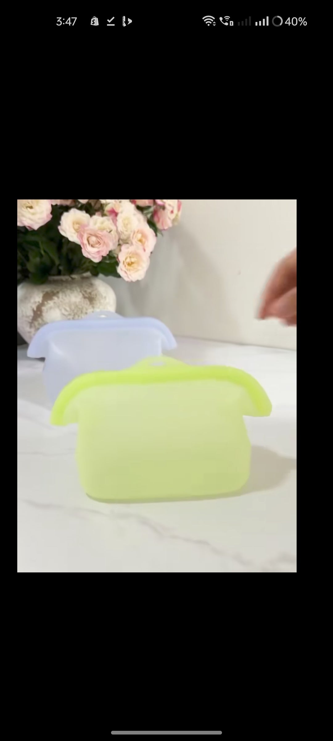 Pack of 3 Sealing Silicone Bags For Fresh Vegetables and Fruits (Reusable)