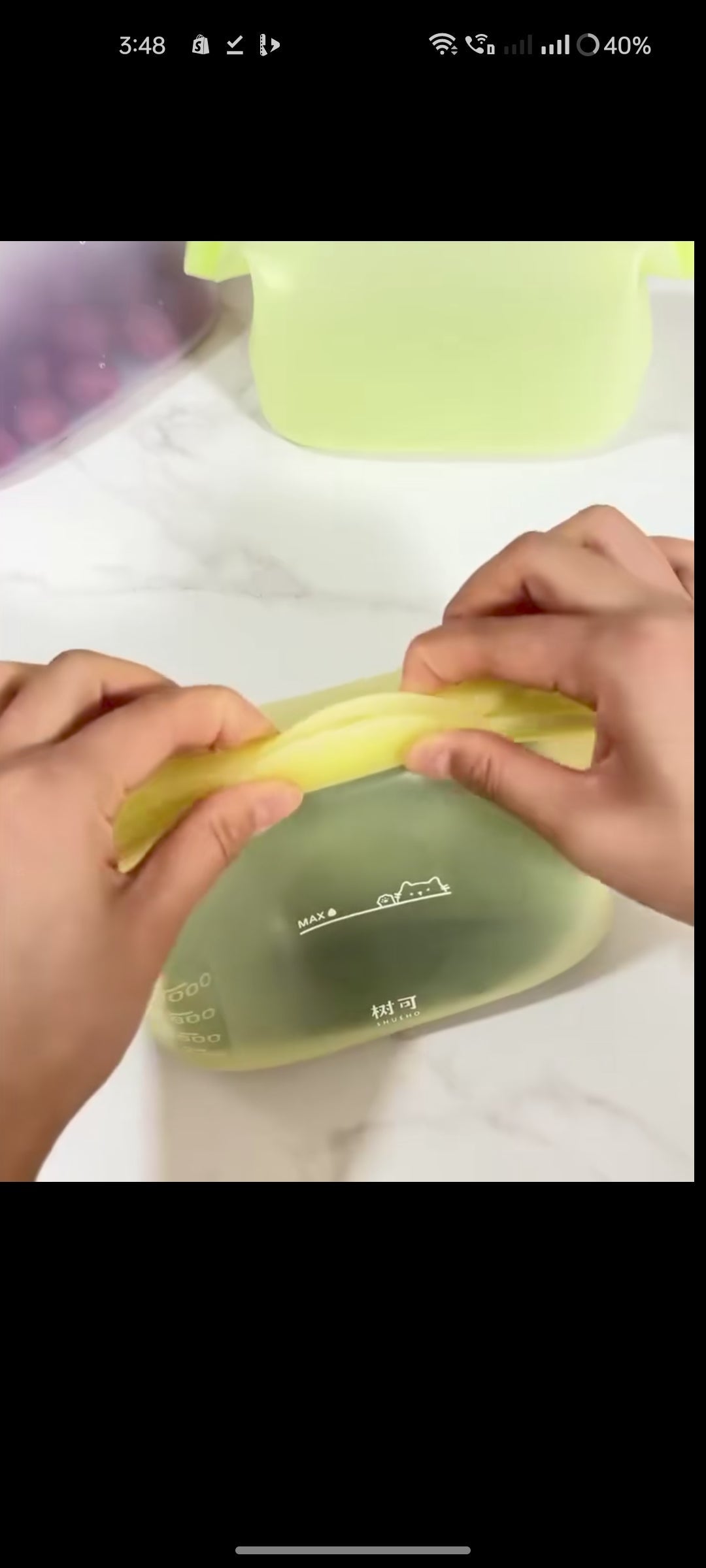 Pack of 3 Sealing Silicone Bags For Fresh Vegetables and Fruits (Reusable)